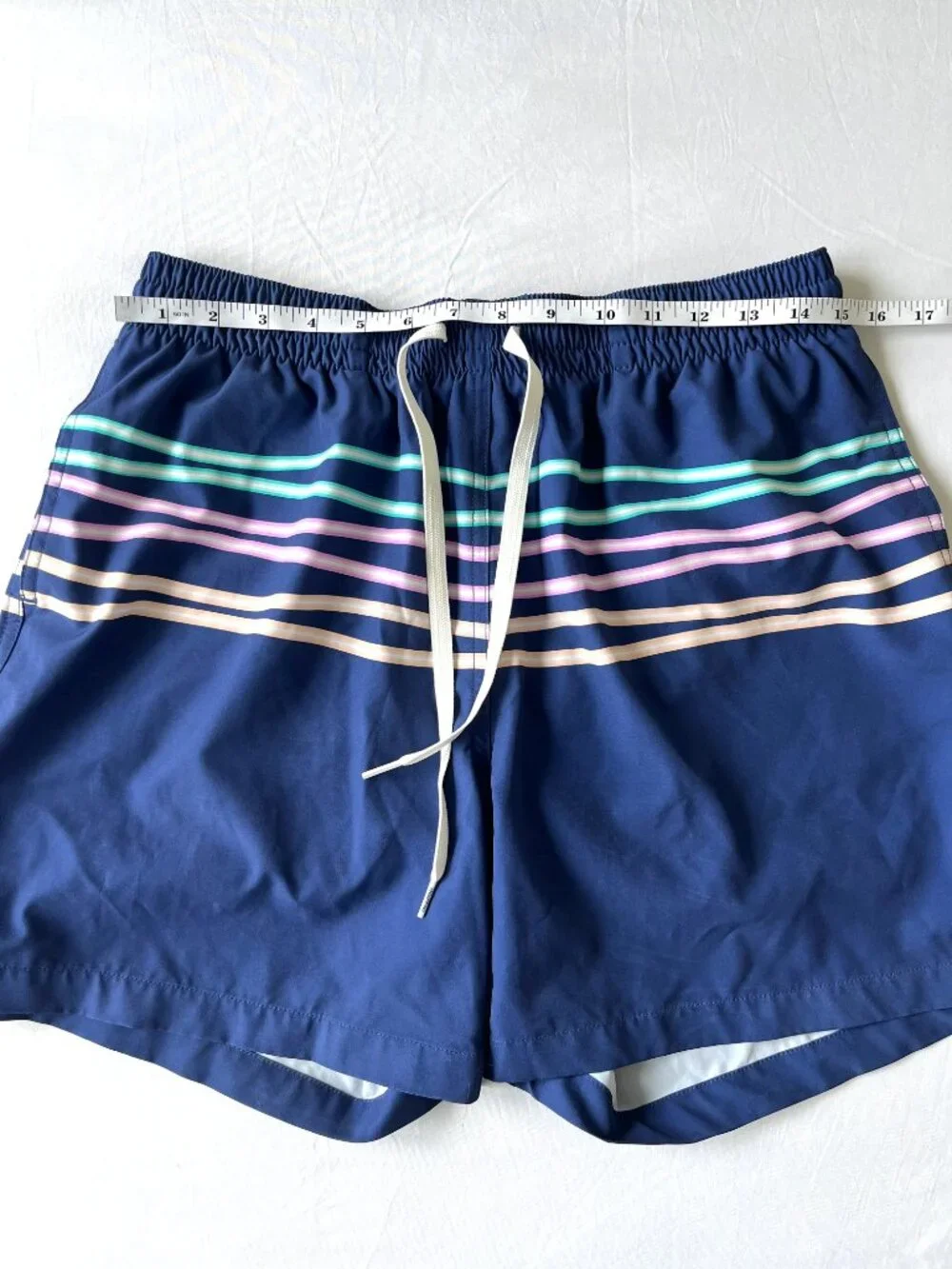 Chubbies Retro Nautical Striped Board Shorts Swim Trunks - 5.5